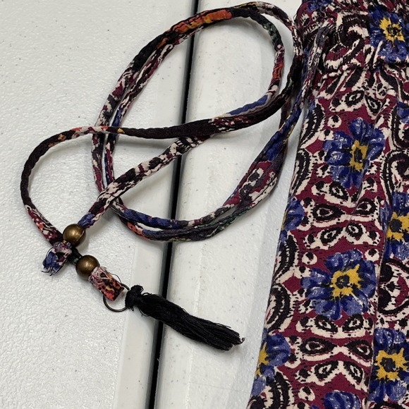 Angie Pants Mixed Boho Print Pull On Joggers Size S Hippie Festival Coachella - Picture 15 of 16